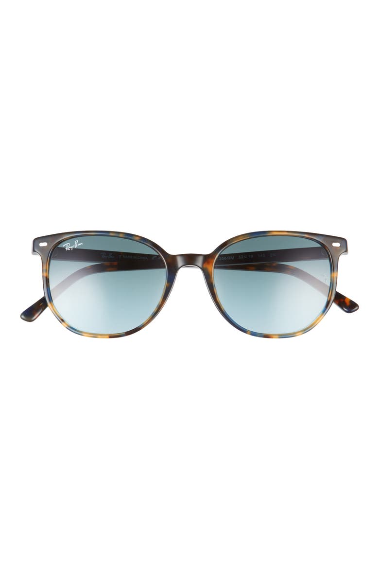 52mm Gradient Square Sunglasses, Main, color, YELLOW HAVANA/BLUE GREY