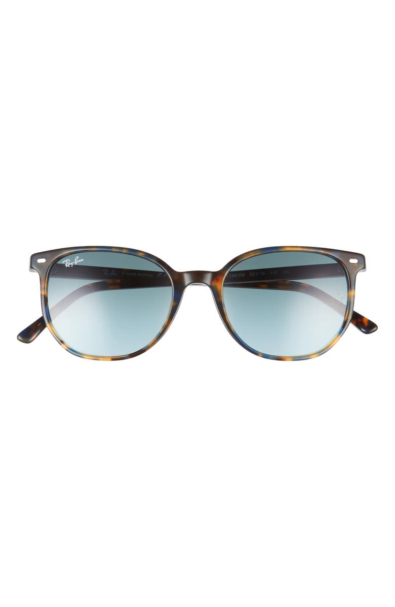 Ray-Ban 52mm Gradient Square Sunglasses, Main, color, Yellow Havana/Blue Grey