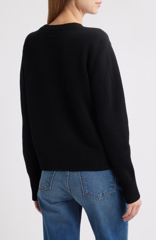 Frame Cashmere Crewneck Sweater In Black