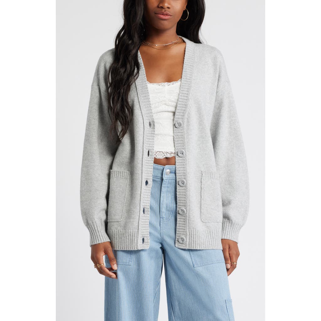 Bp. Oversize Front Pocket Cotton Blend Cardigan