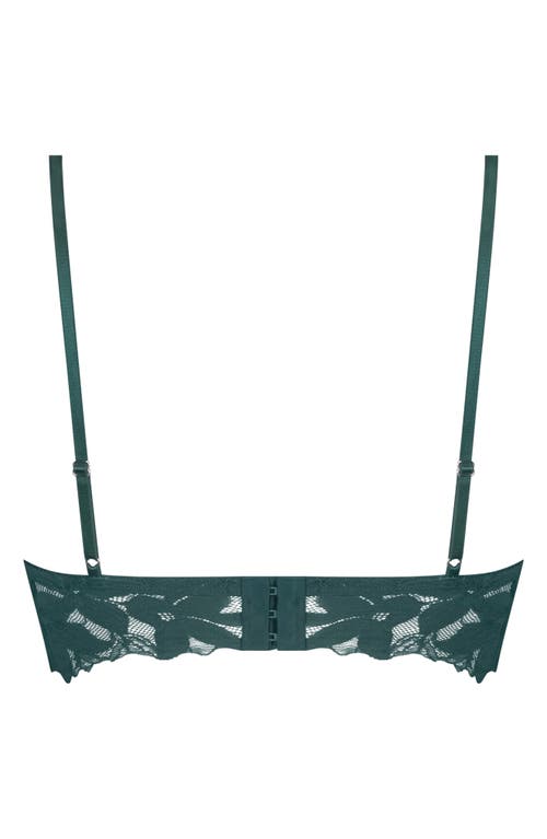 Hunkemoller Hunkemöller Lana Lace Trim Longline Bralette In Green