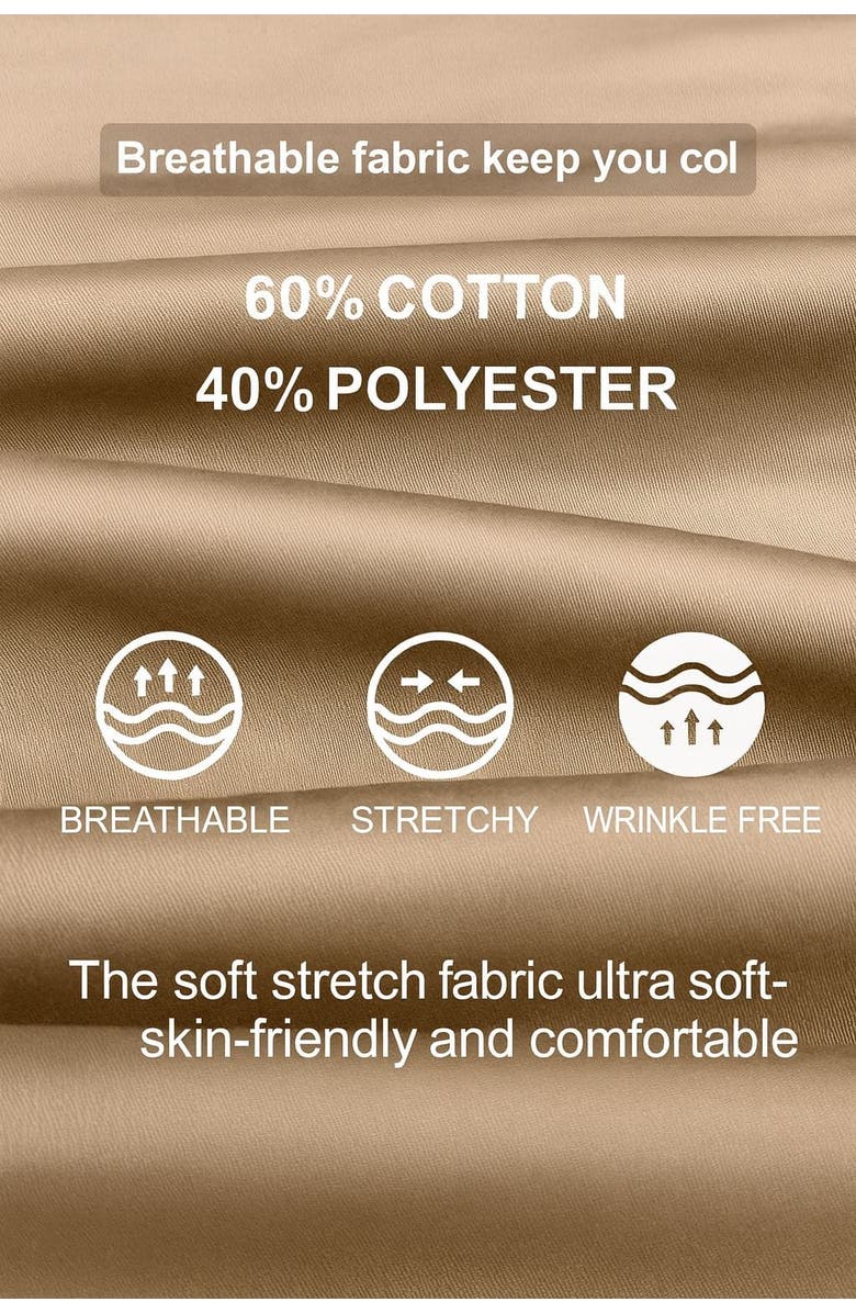 BenBen Mens 3 Pack Chinos Slim Fit Stretch Pants, Alternate, color, Khaki/Black/Brown