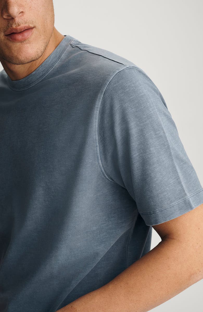 Mavi Jeans Faded Blue Slub Cotton Blend T-Shirt, Alternate, color,