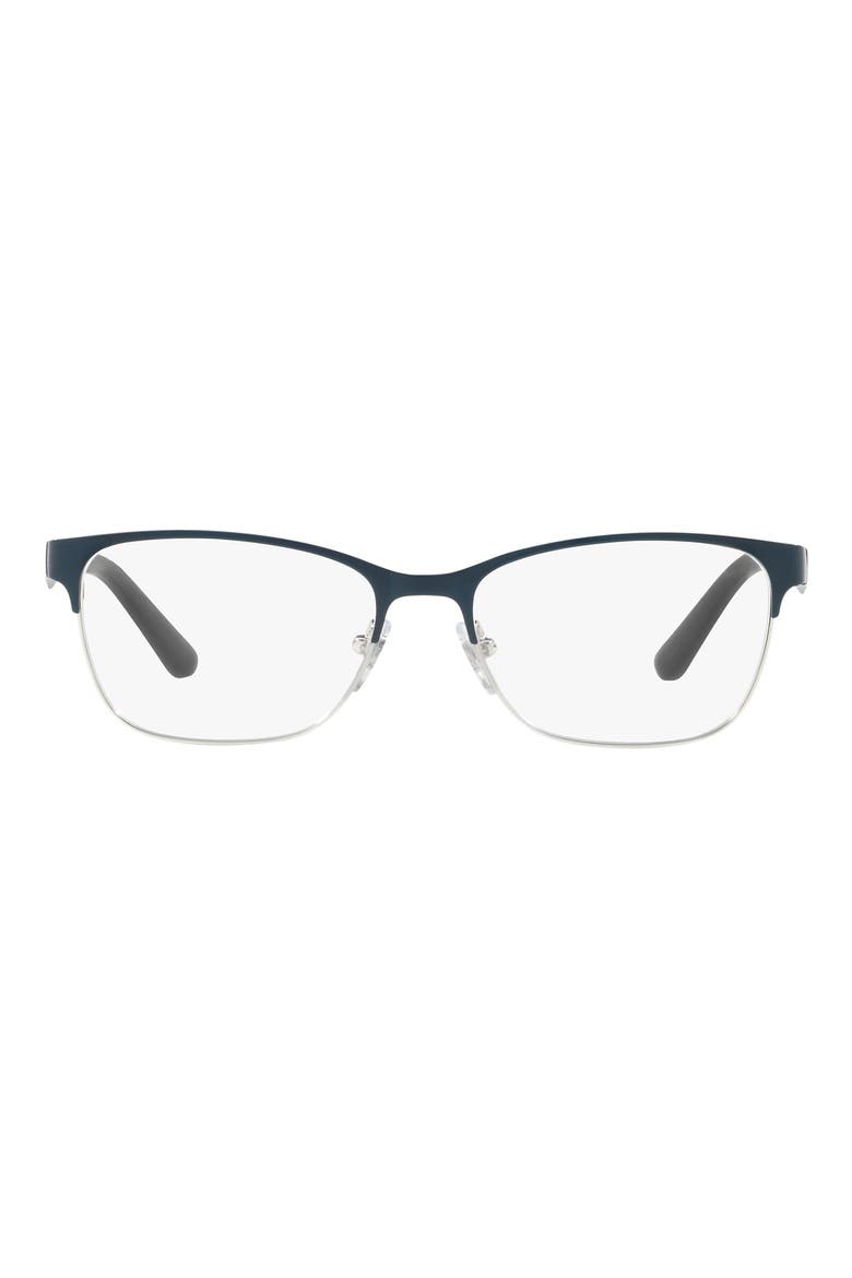 52mm Square Optical Glasses, Main, color, DK GREEN