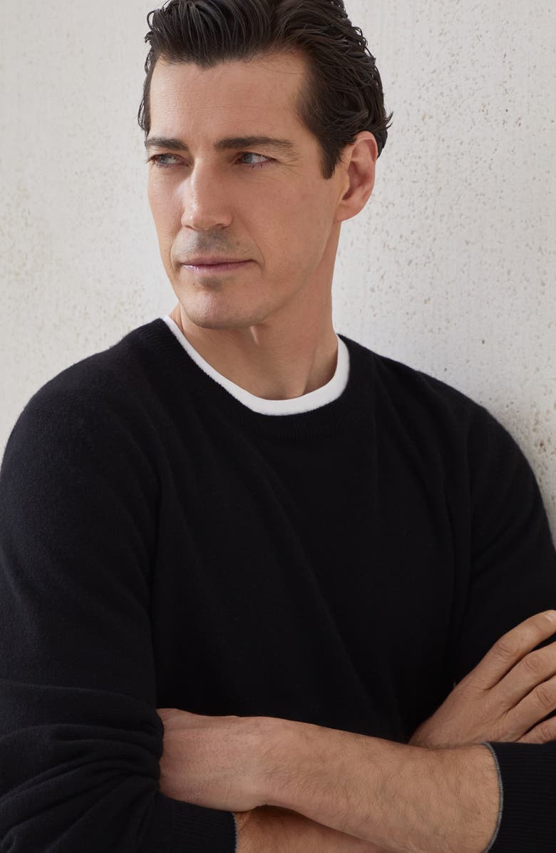 Brunello Cucinelli Cashmere sweater, Alternate, color, Black