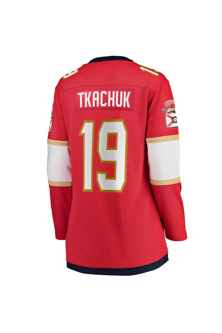 Women's Fanatics Matthew Tkachuk Red Florida Panthers Home Breakaway Player Jersey, Alternate, color, Red