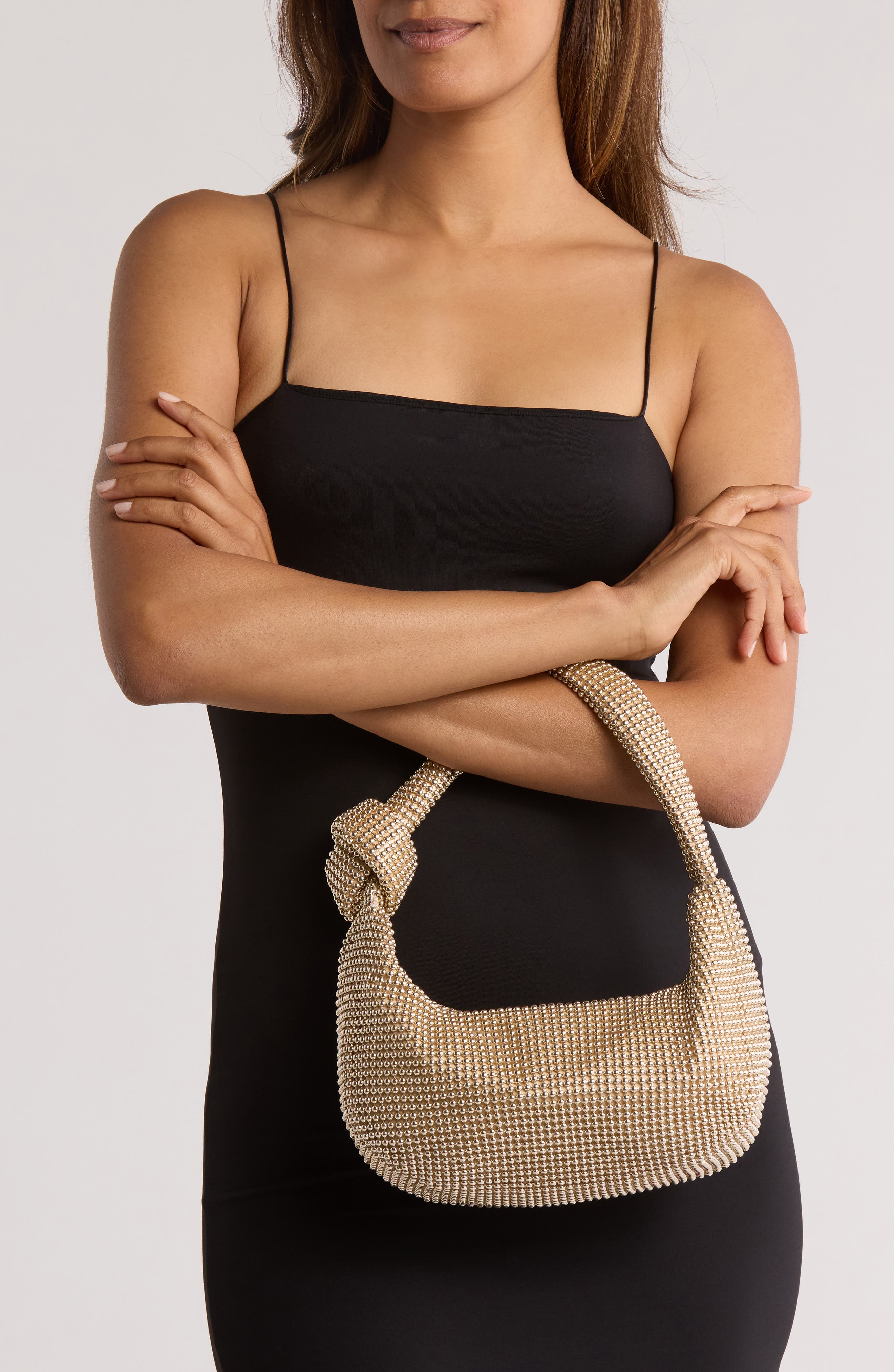 Olga Berg Franka Ball Mesh Shoulder Bag, Alternate, color, 