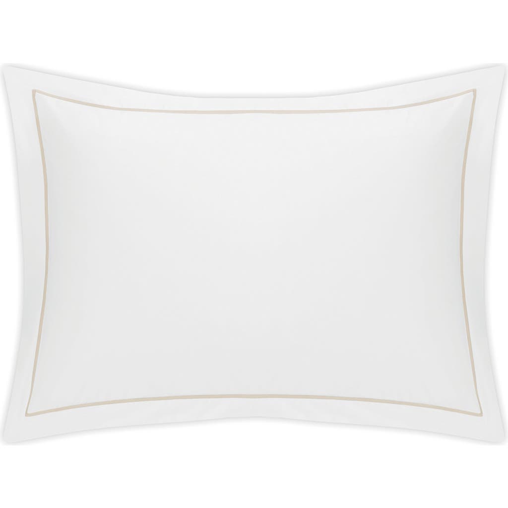 Matouk Bergamo 500 Thread Count Cotton Percale Sham In White