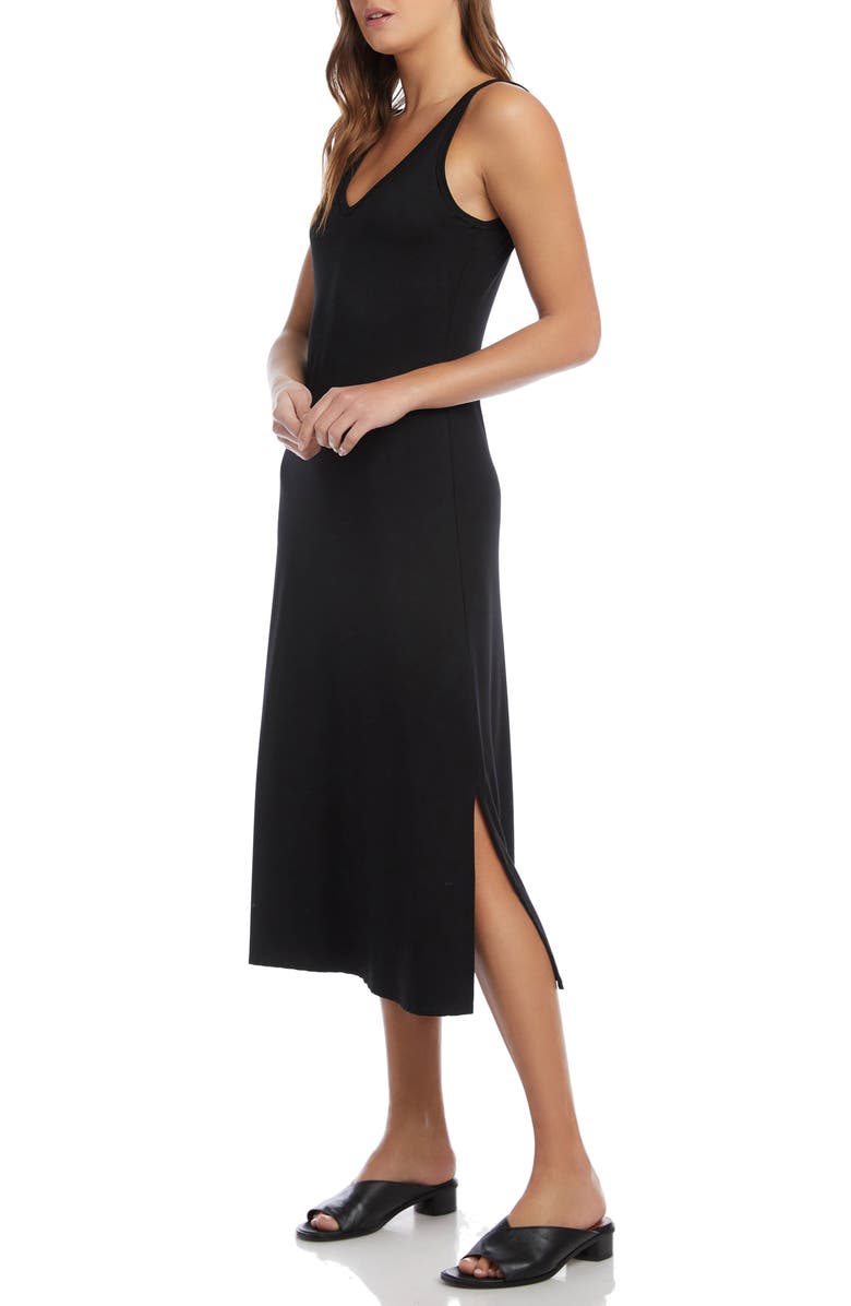 Karen Kane Brigitte Sleeveless Midi Dress, Alternate, color, Black