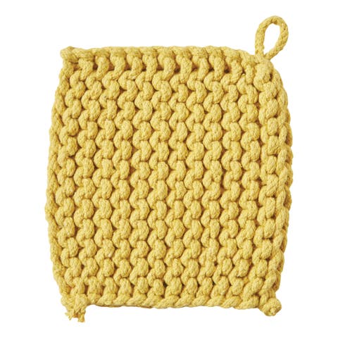 Gray Crocheted Cotton Trivet Potholder