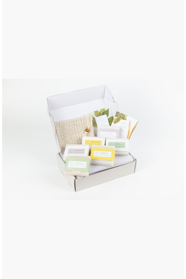 Set of 6 Handmade Cold Process Natural Soap Bars in Gift Set Box, Alternate, color, With Name