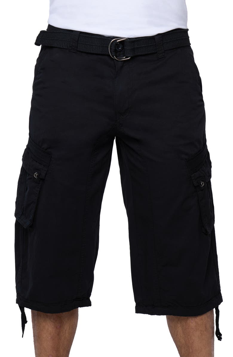 XRAY Belted Cargo Shorts, Alternate, color, Black