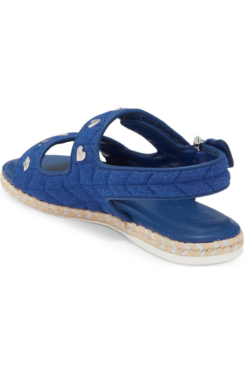 KARL LAGERFELD PARIS Charlay Studded Ankle Strap Sandal, Alternate, color, Blue