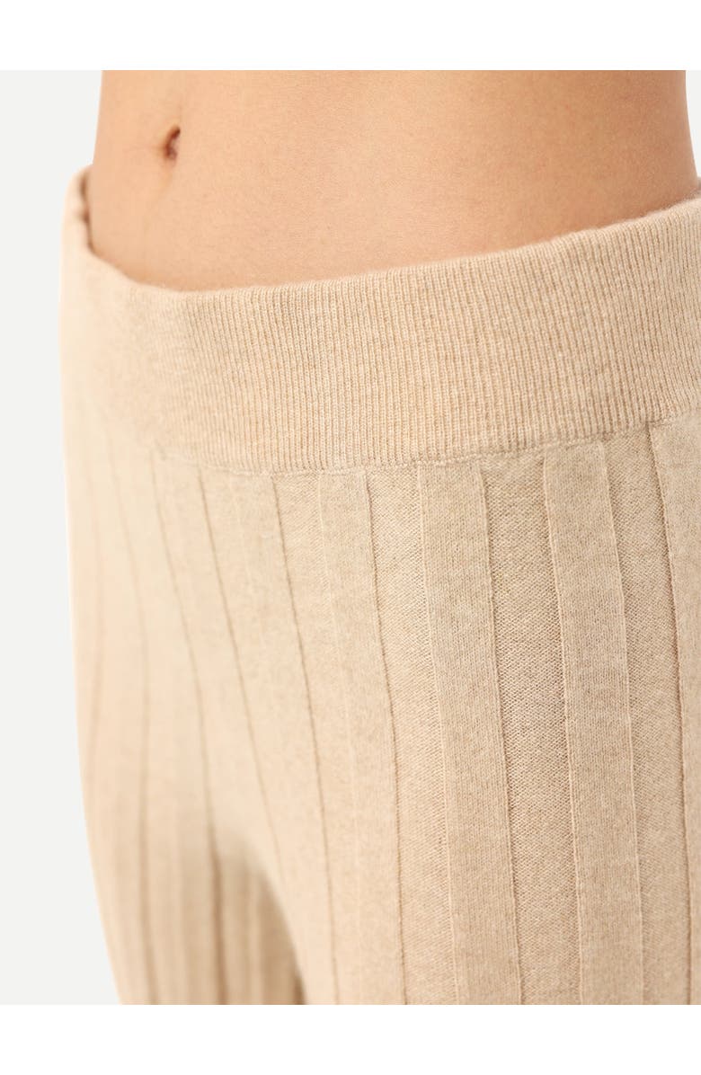 GOBI Mongolian Cashmere Textured Knit Cashmere Pants, Alternate, color, Beige