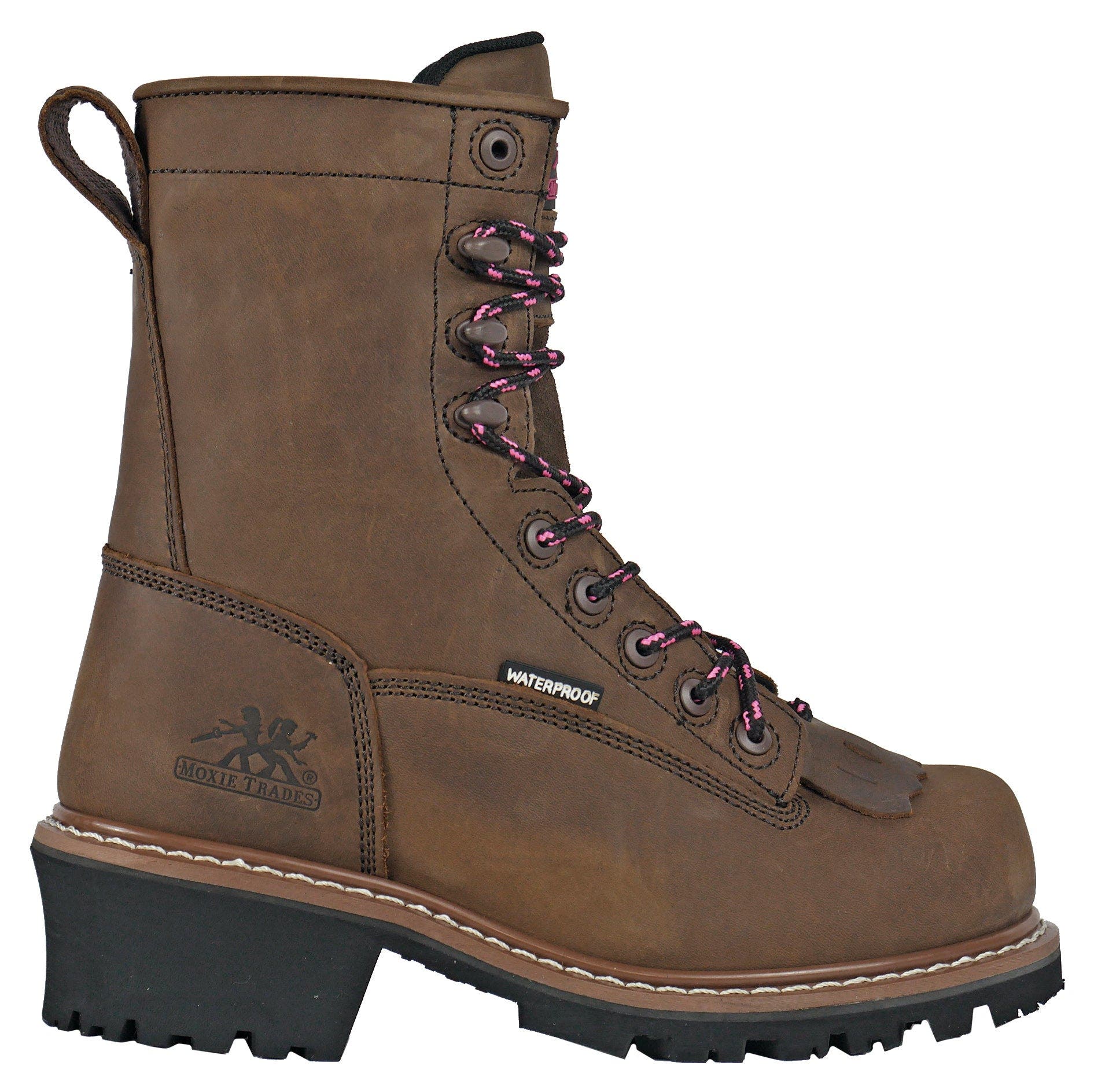 Moxie Trades Moxie Mareen Kiltie 8 Inch Composite Toe Work Boot, Alternate, color, Brown