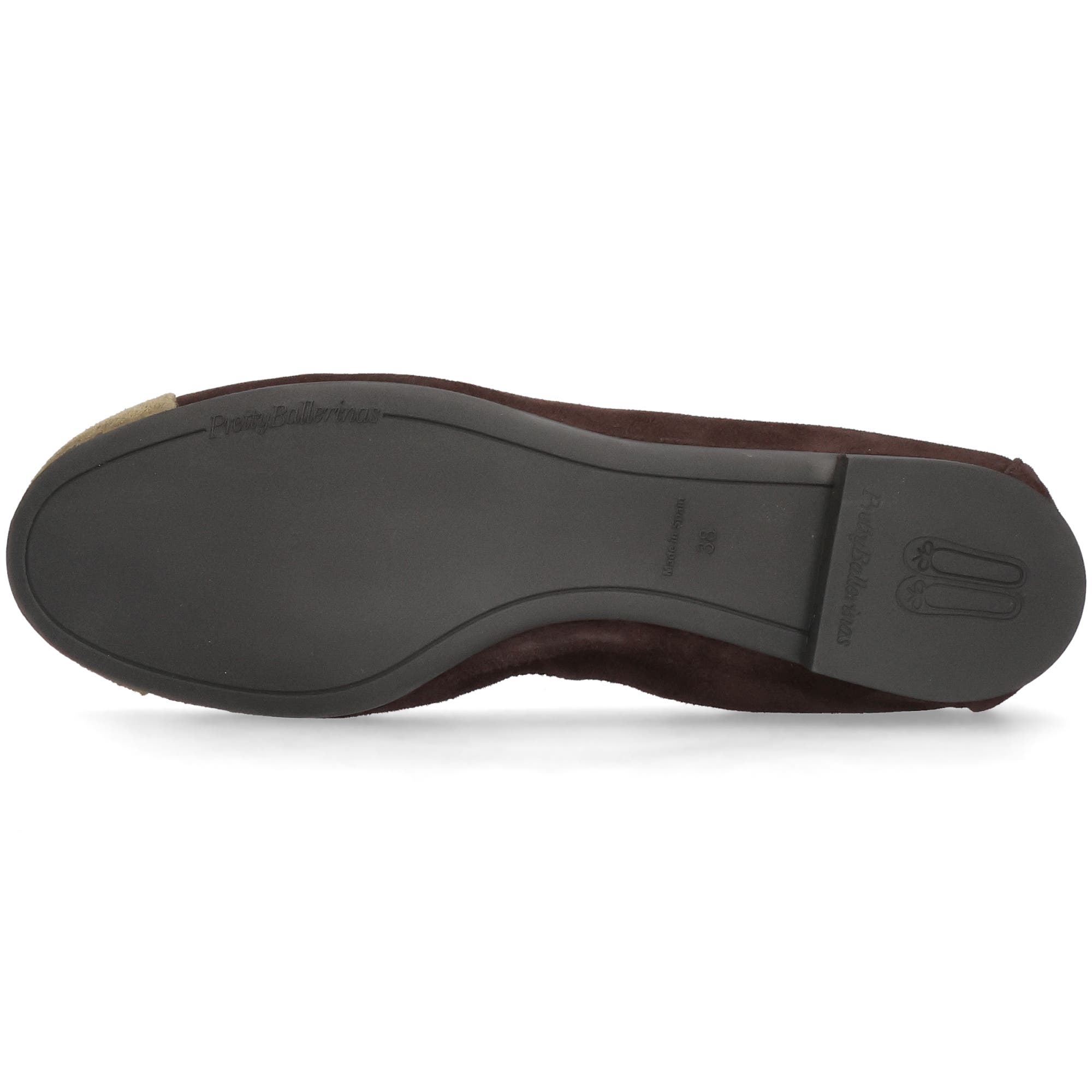 Pretty Ballerinas Round toe elasticated ballet flat, Alternate, color, Brown