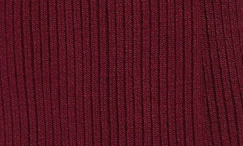 Nordstrom Rib Crew Socks In Burgundy