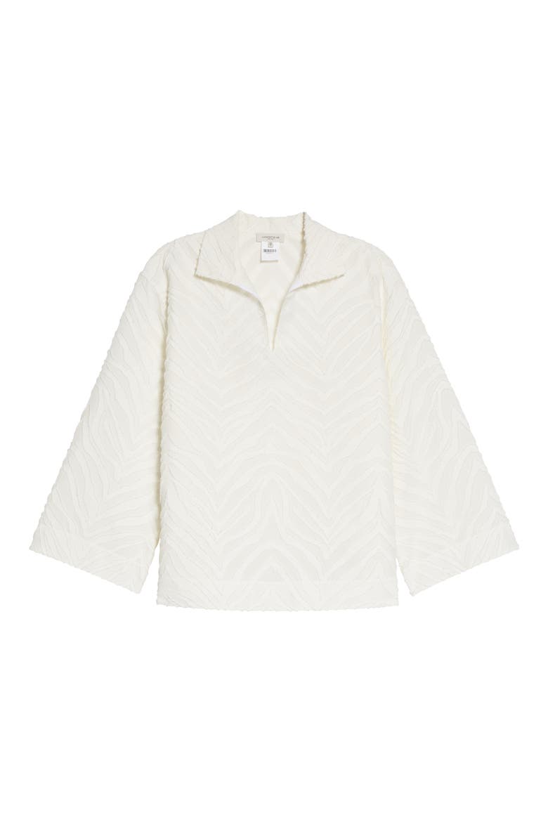 Dales Zebra Jacquard Top, Alternate, color, WHITE