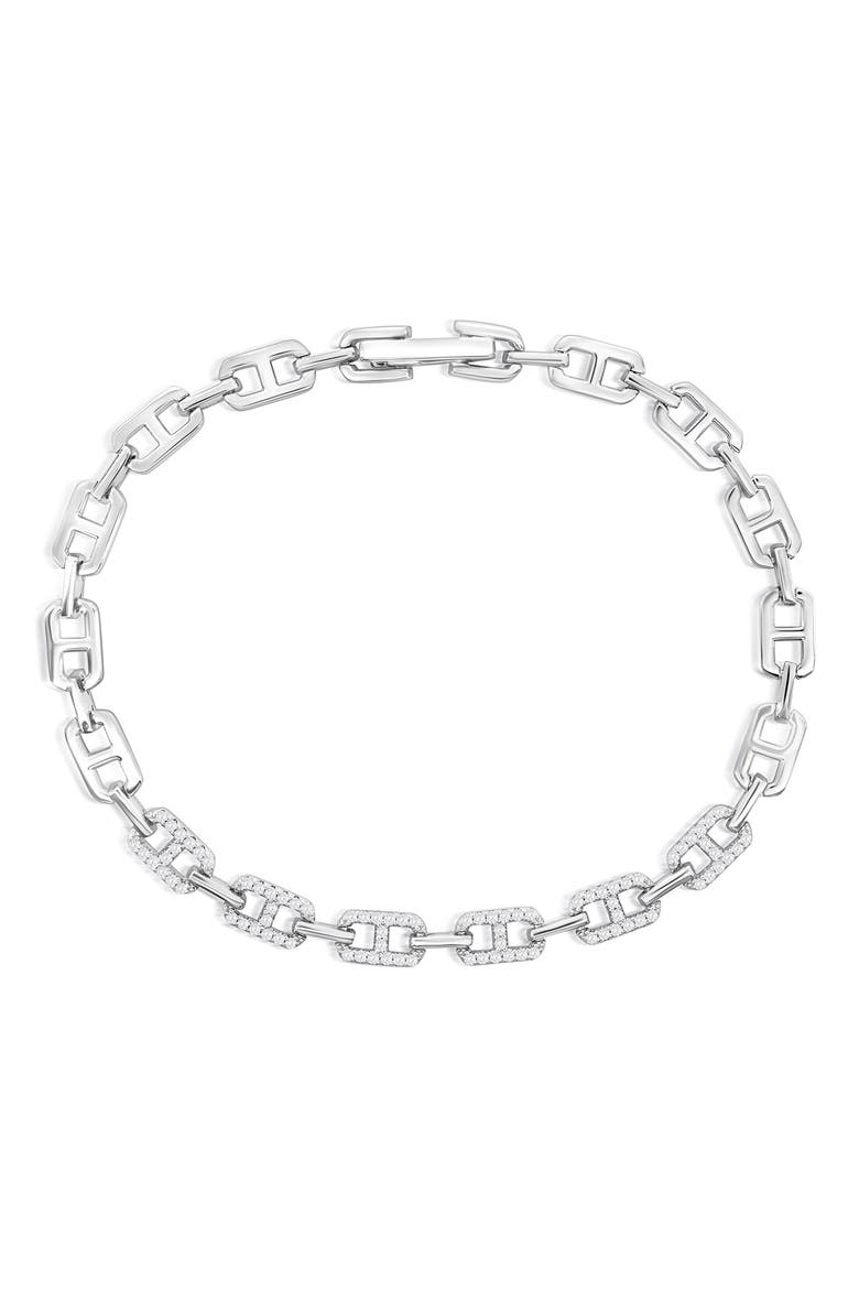 Cubic Zirconia Marina Bracelet, Main, color, SILVER