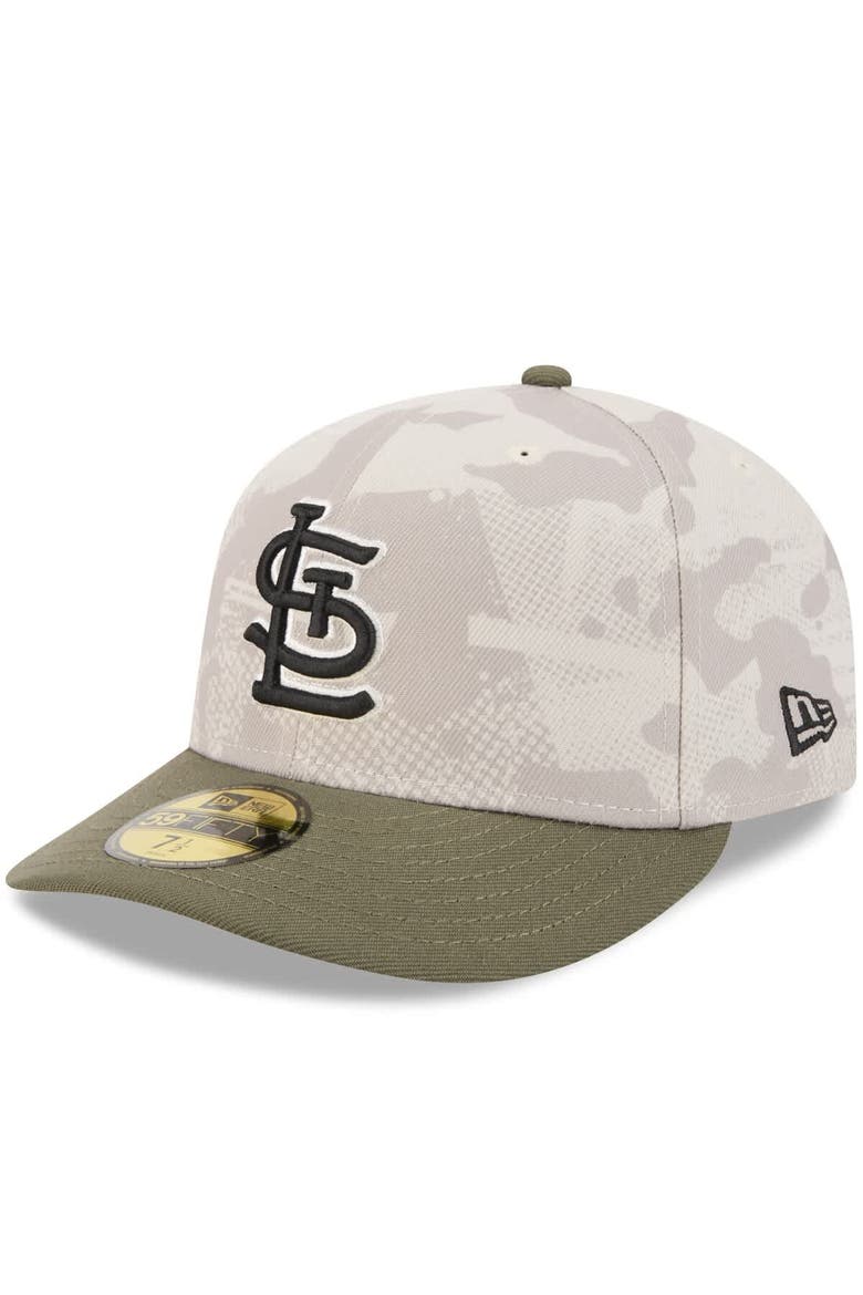 Men's New Era Light Beige/Olive St. Louis Cardinals 2025 Armed Forces Day 59FIFTY Fitted Hat, Alternate, color, Light Beige