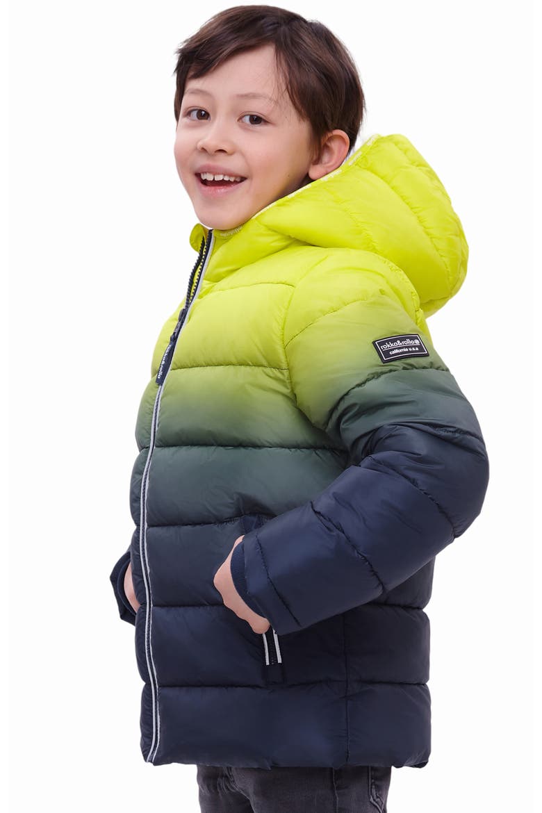 Kids' Heavyweight Fleece Lined Puffer Jacket, Alternate, color, Luminous