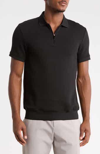 Vertical Texture Zip Polo