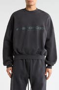 Fear of God Essentials Logo Graphic Relaxed Fit Crop Sweatshirt