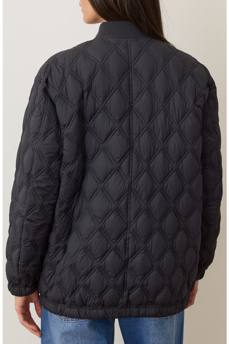 Marina Quilted Bomber Jacket, Alternate, color, BLACK