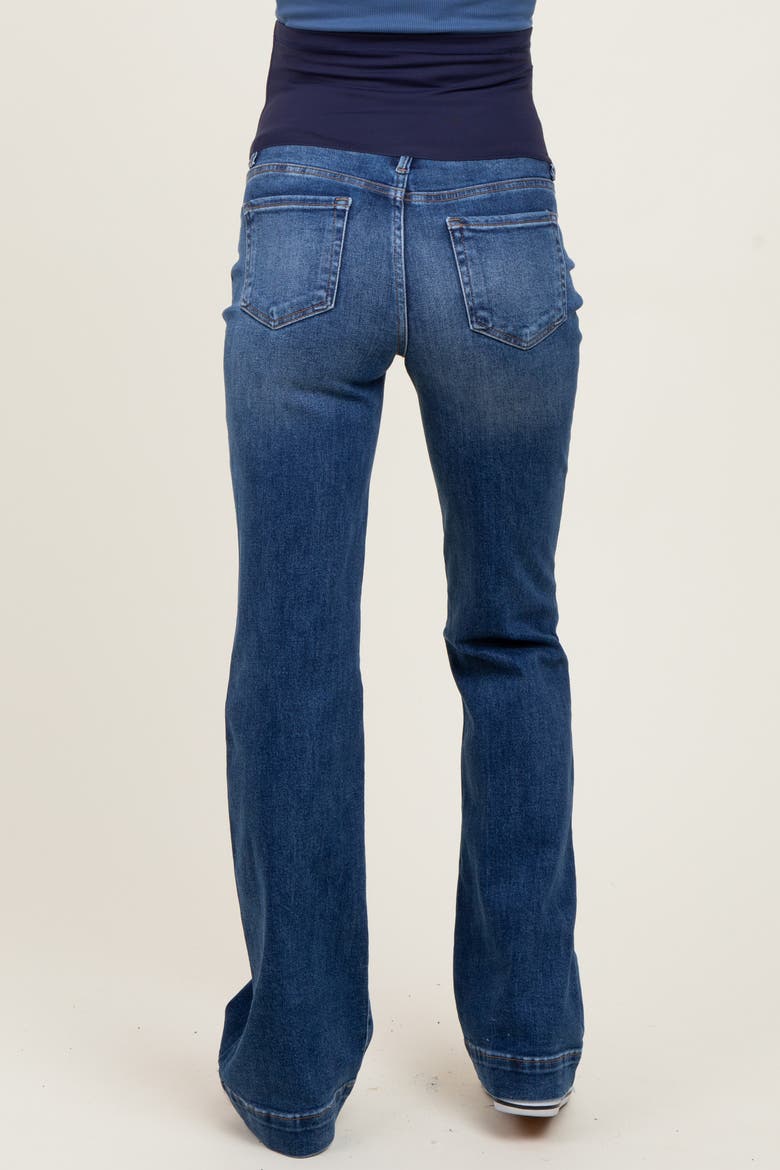 Wide Hem Bootcut Maternity Jeans, Alternate, color, Navy Blue