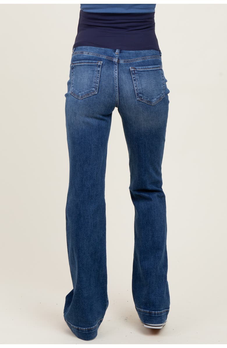 PinkBlush Wide Hem Bootcut Maternity Jeans, Alternate, color, Navy Blue