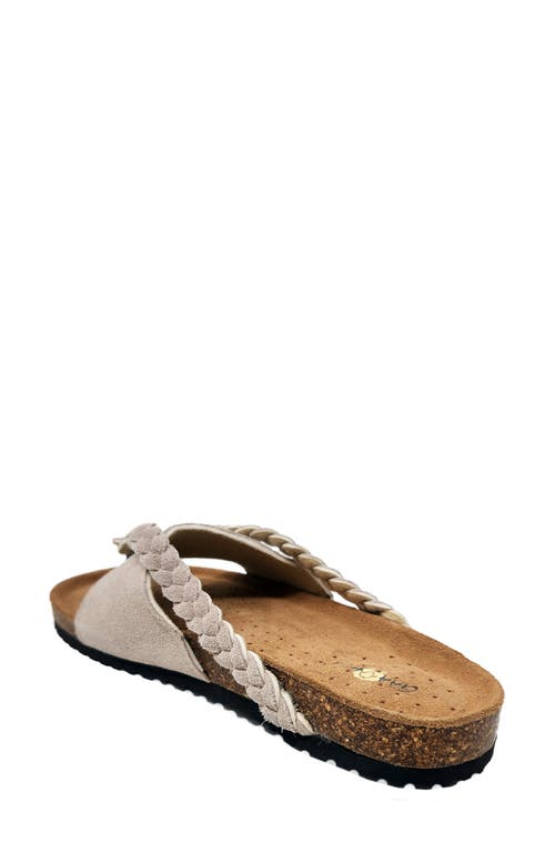 Gaahuu Braided Slide Sandal In Tan