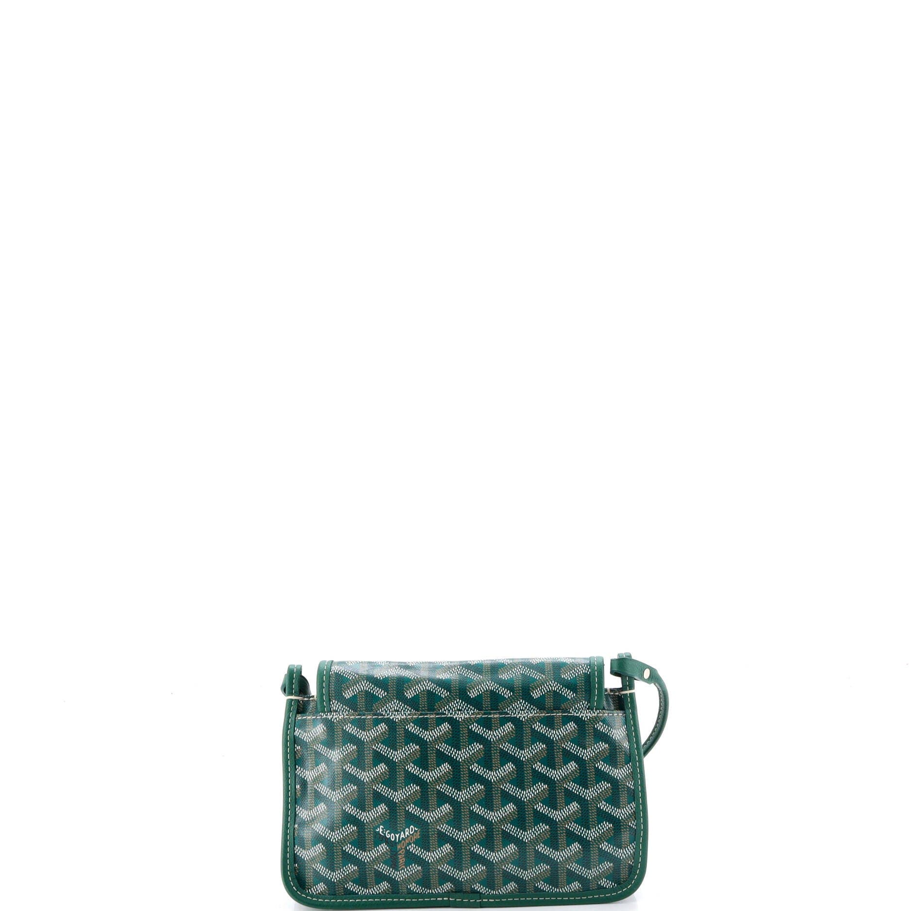Pre-Owned Goyard Plumet Clutch Wallet Printed Coated Canvas, Alternate, color, Green