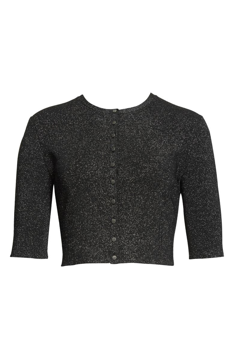 Ted Baker London Sparkly Metallic Crop Cardigan, Alternate, color, 