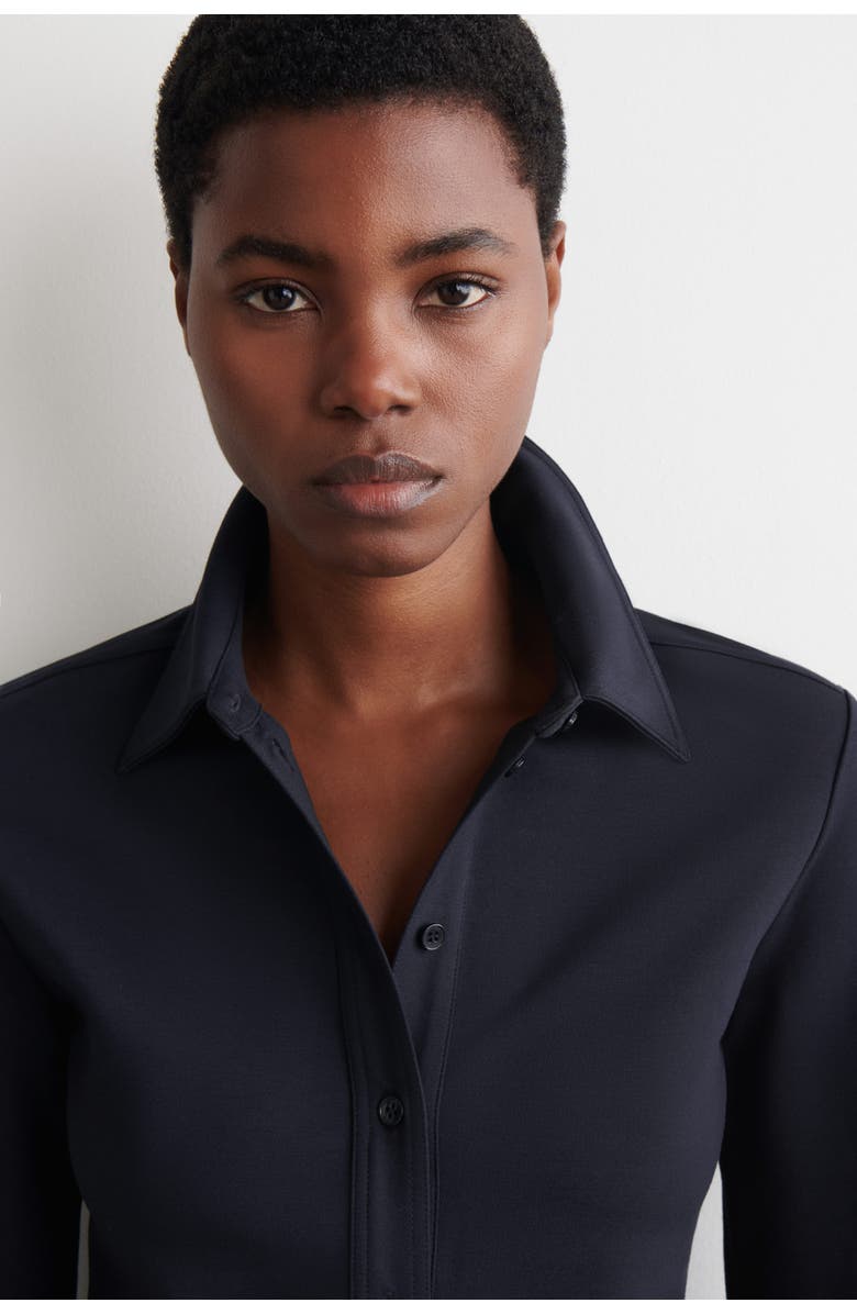 COS Jersey Shirt, Alternate, color, Navy
