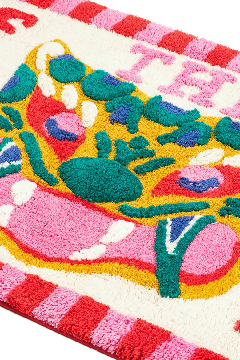 Punjab Tasseled 100% Cotton Bath Mat 24X35 In Vibe, Alternate, color, Red