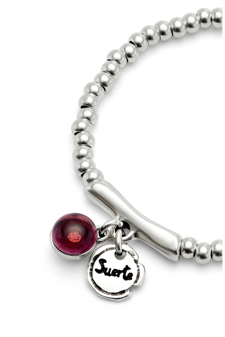 Red Murano Core Bracelet, Alternate, color, Silver