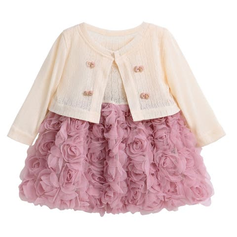 Rose Rabbit Cardigan Dress (Baby)