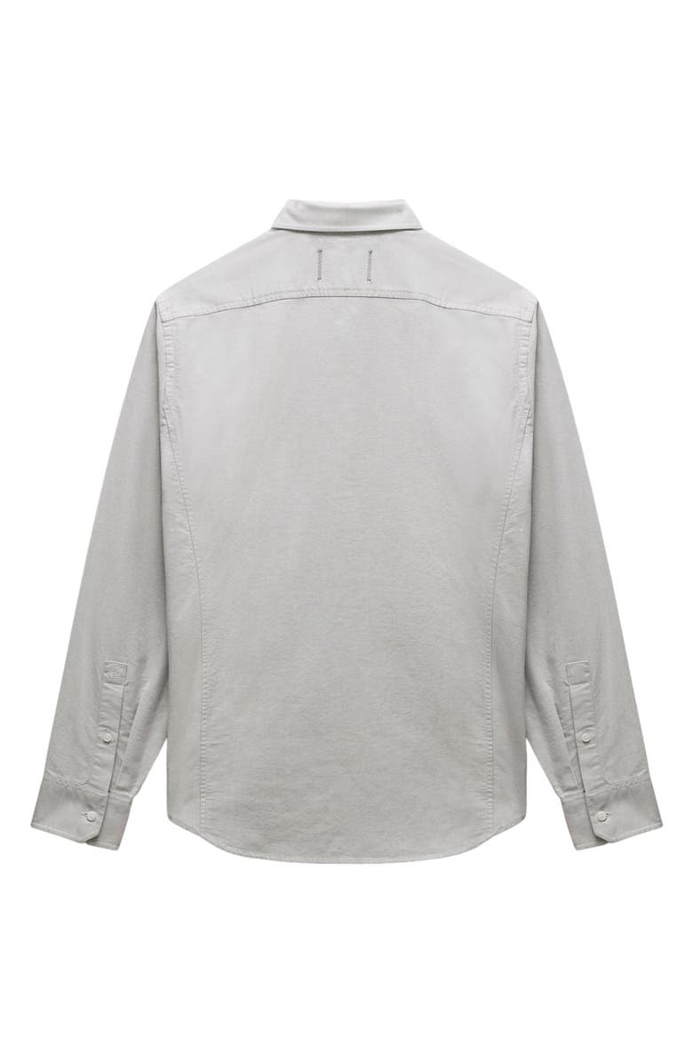 Reigning Champ Cotton Oxford Button-Down Shirt, Alternate, color, Light Grey