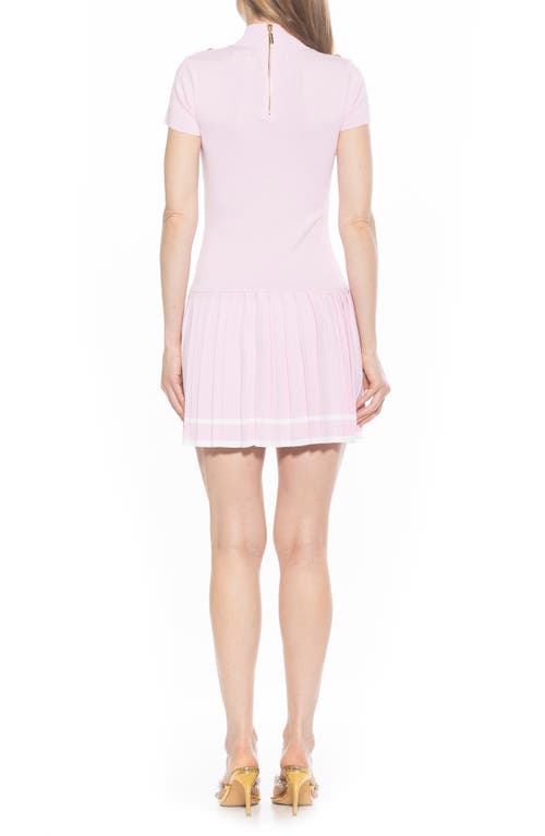 Alexia Admor Devika Pleated Knit Dress In Pink