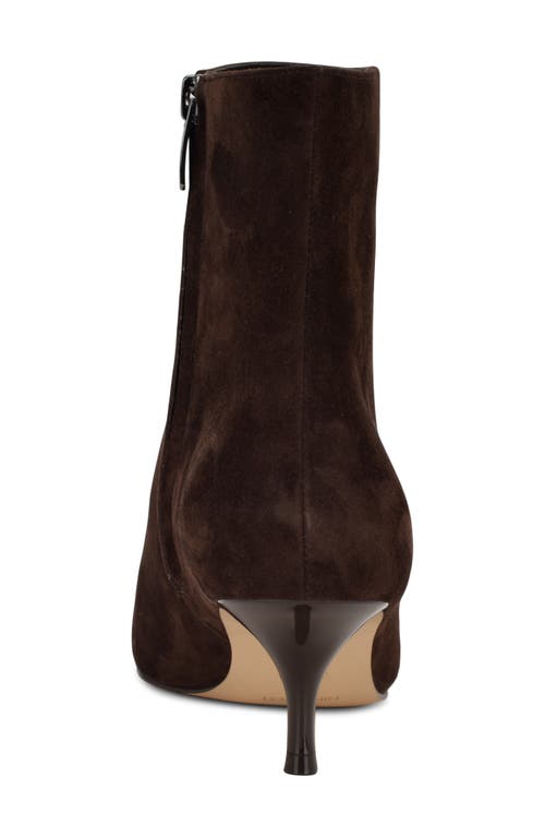 Nine West Hermena Kitten Heel Bootie In Brown