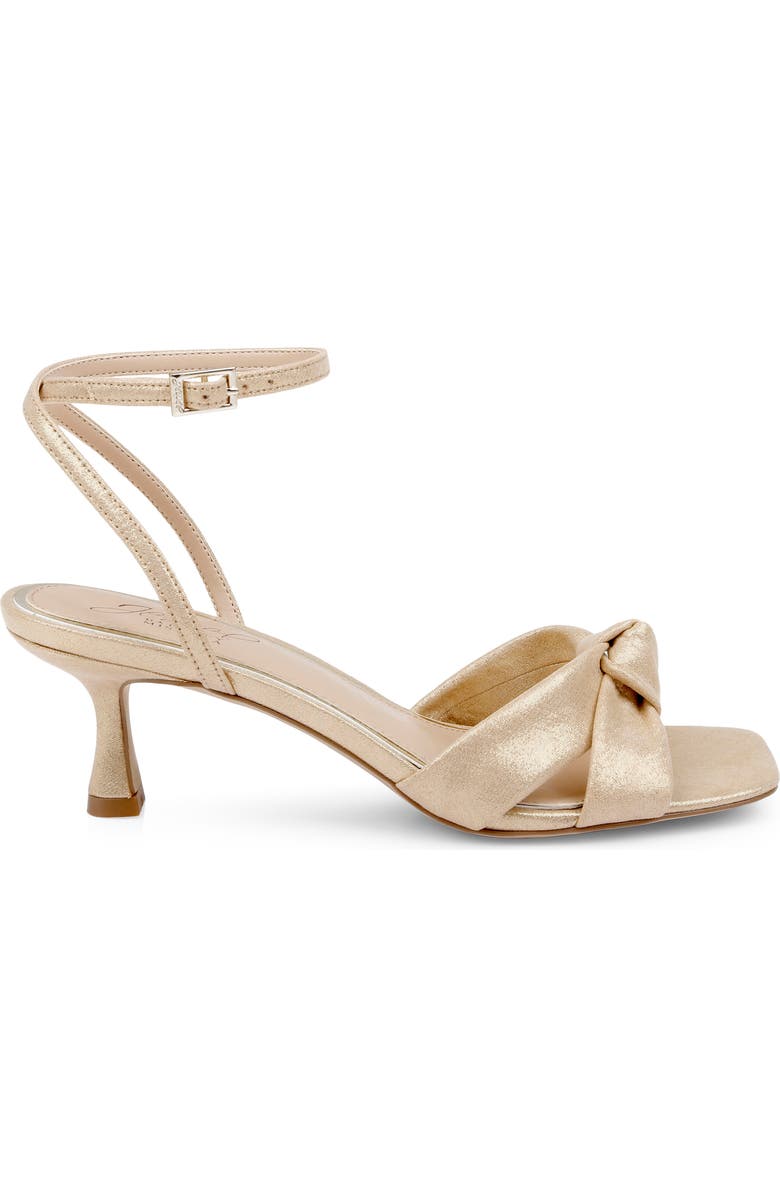 Jewel Badgley Mischka Valarie Ankle Strap Sandal, Alternate, color, Gold