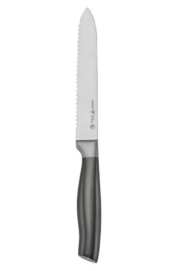 Henckels Cutlery Graphite 5-inch Serrated Knife In Gray
