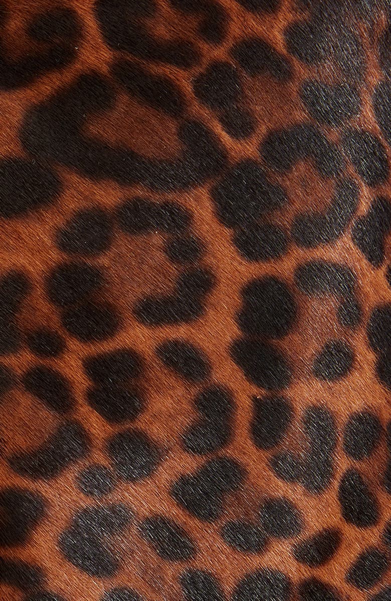 Polo Ralph Lauren Leopard Print Genuine Calf Hair Gloves, Alternate, color, 
