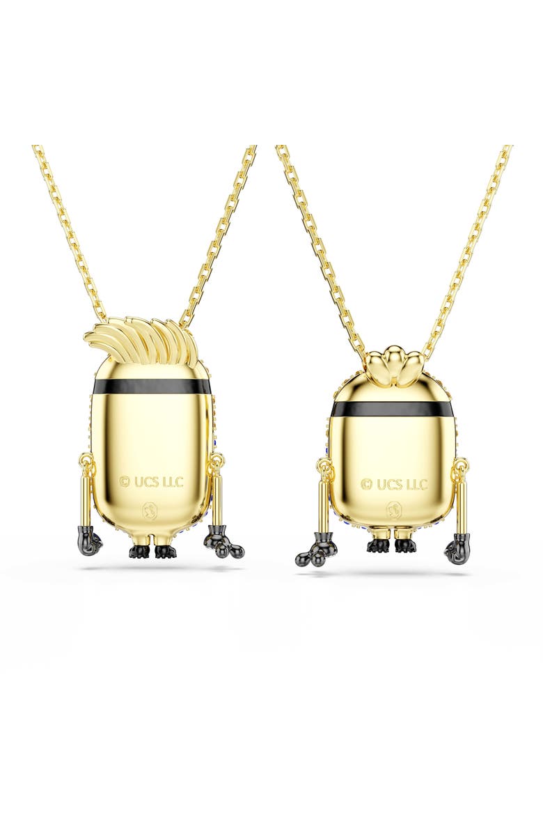 Swarovski Set of 2 Minion Best Friend Necklaces, Alternate, color, Gold/ Multi