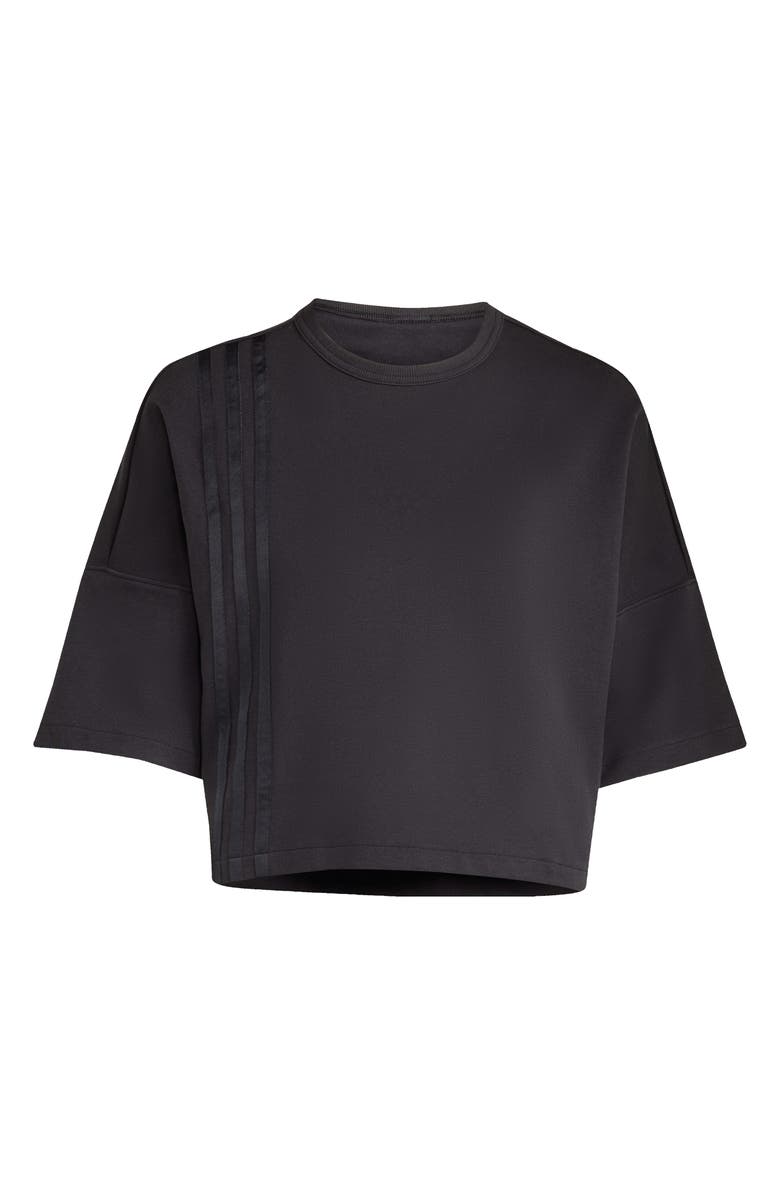 adidas 3-Striped Boxy T-Shirt, Alternate, color, Black
