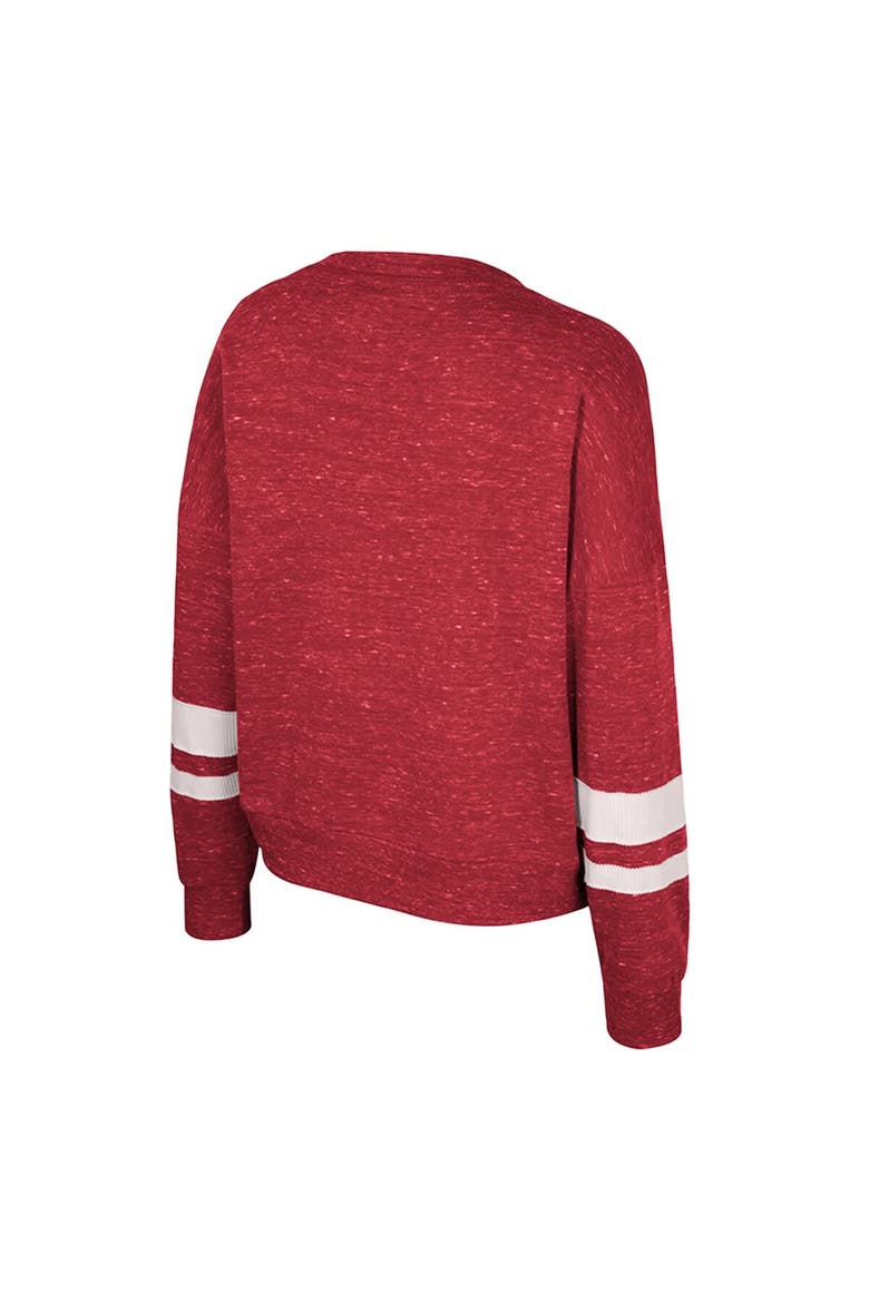 Women's Colosseum Crimson Alabama Crimson Tide Lost City Speckle Pullover Sweatshirt, Alternate, color, Crimson