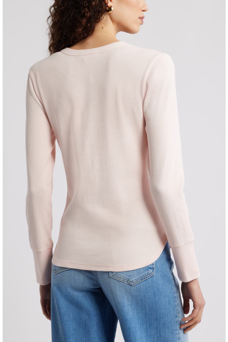 Rib Henley, Alternate, color, PINK FRESCO