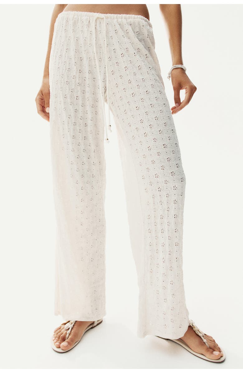 H&M Lace-look Drawstring Trousers, Alternate, color, 