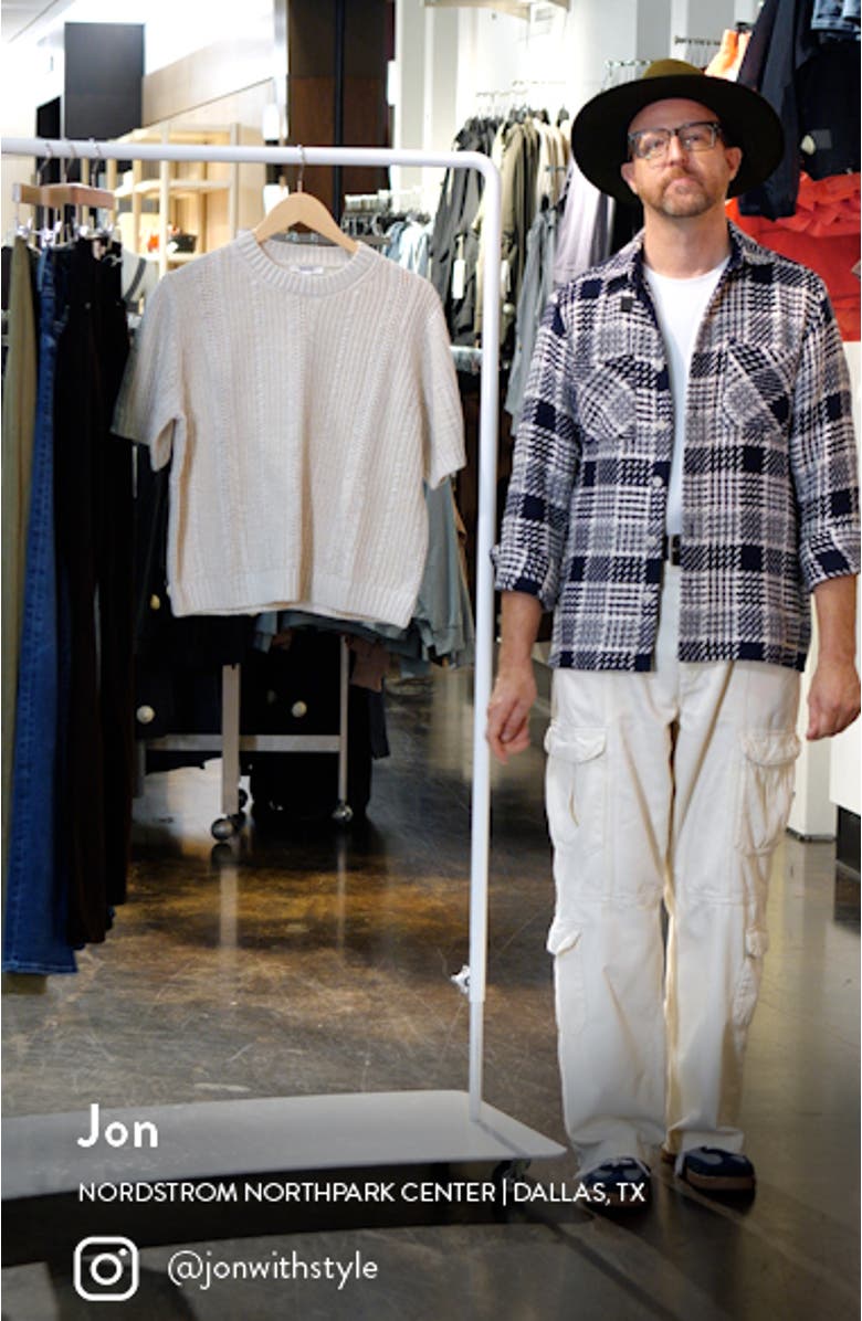 Lizzie Short Sleeve Cotton Blend Sweater, sales video thumbnail