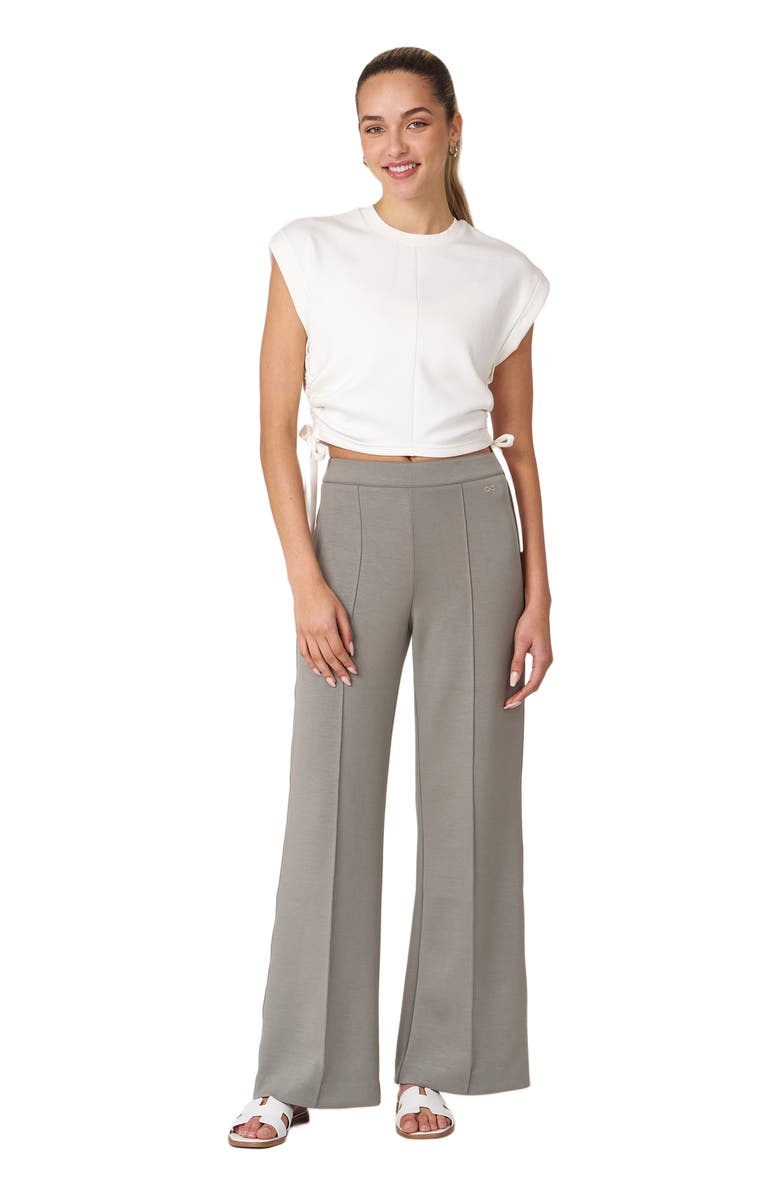 Rebody Active Madison Pintuck Wide Leg Scuba Knit Pant 30", Main, color, Desert Sage